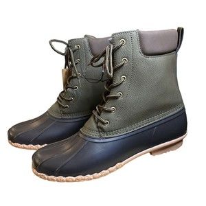 Weatherproof Vintage Men's Adam II Duck Boots Olive Brown‎ Size 13M